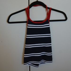 RED WHITE AND BLUE SWEATER TANK